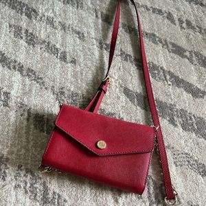 Red cute Michael Kors chain wallet